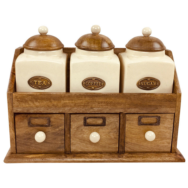 Three Posts 3 Piece Coffee, Tea, & Sugar Set & Reviews